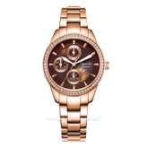 Alexandre Christie Passion AC 2A89 BF Rosegold Dial Brown Stainless Steel Strap